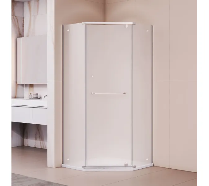 Душевой уголок RGW PA-081 хром сатин, Цвет стекла: матовое-сатинат, Цвет профиля (вариация): Хром, Выбрать размер: 100х100