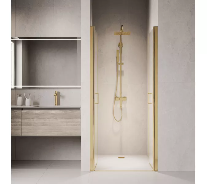 Душевая дверь RGW PA-104Gb, Цвет стекла: прозрачное, Цвет профиля (вариация): Золото, Выбрать размер: 100, изображение 3