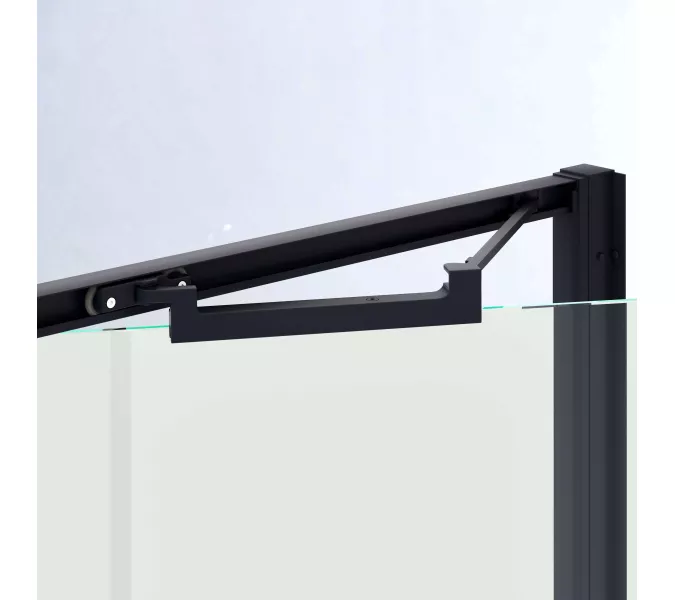 Душевая дверь RGW SV-05-B Чёрный/Black Smart Line, Цвет стекла: матовое, Цвет профиля (вариация): Черный, Выбрать размер: 80, изображение 4