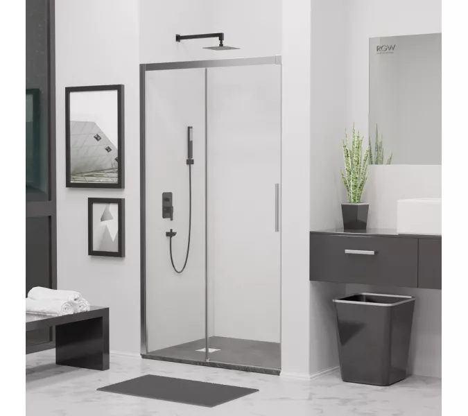 Душевая дверь RGW LE-12, Цвет стекла: прозрачное, Цвет профиля (вариация): Хром, Выбрать размер: 100, изображение 3