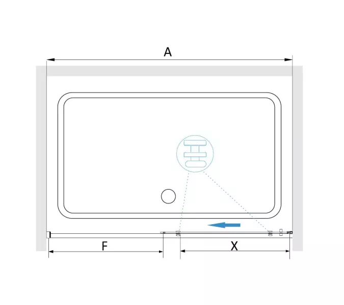 Душевая дверь RGW SV-12, Цвет стекла: прозрачное, Цвет профиля (вариация): Хром, Выбрать размер: 100, изображение 5