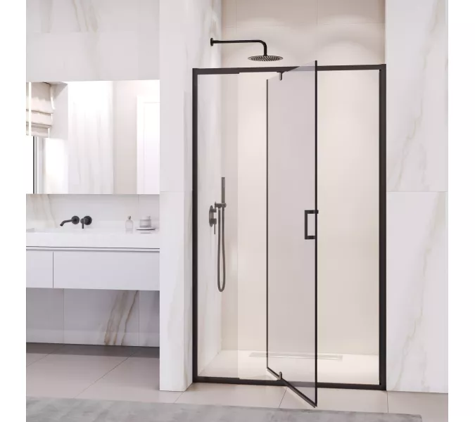 Душевая дверь RGW PA-008B, Цвет стекла: прозрачное, Цвет профиля: Черный, Выбрать размер: 100, изображение 3