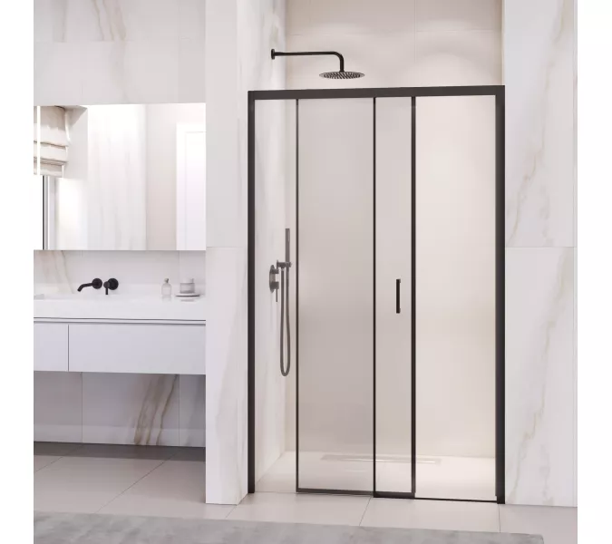 Душевая дверь RGW PA-017B, Цвет стекла: прозрачное, Цвет профиля (вариация): Черный, Выбрать размер: 160, изображение 3