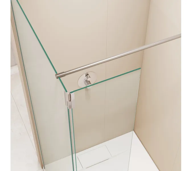 Душевая перегородка RGW WA-050 (WA-002 + Z-070), Цвет стекла: прозрачное, Цвет профиля (вариация): Хром, Выбрать размер: 80, изображение 12