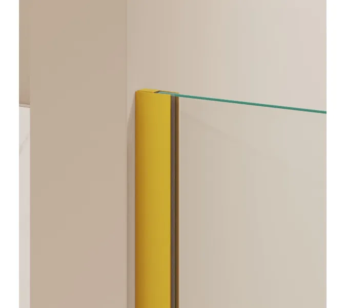 Душевая перегородка RGW WA-050Gb (WA-002Gb + Z-070Gb), Цвет стекла: прозрачное, Цвет профиля (вариация): Золото, Выбрать размер: 80, изображение 8