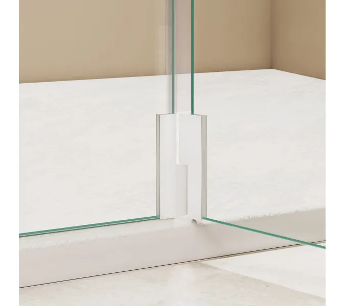 Душевая перегородка RGW WA-050W (WA-002W + Z-070W), Цвет стекла: прозрачное, Цвет профиля (вариация): Белый, Выбрать размер: 100, изображение 8