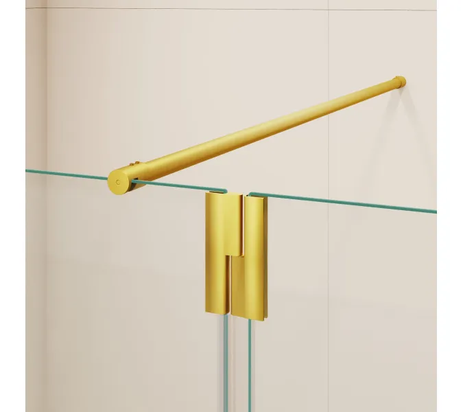 Душевая перегородка RGW WA-050Gb (WA-002Gb + Z-070Gb), Цвет стекла: прозрачное, Цвет профиля (вариация): Золото, Выбрать размер: 80, изображение 10