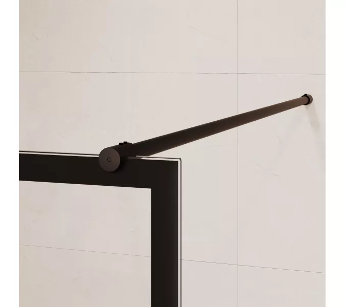 Душевая перегородка RGW WA-012B, Цвет стекла: прозрачное, Цвет профиля (вариация): Черный, Выбрать размер: 80, изображение 8