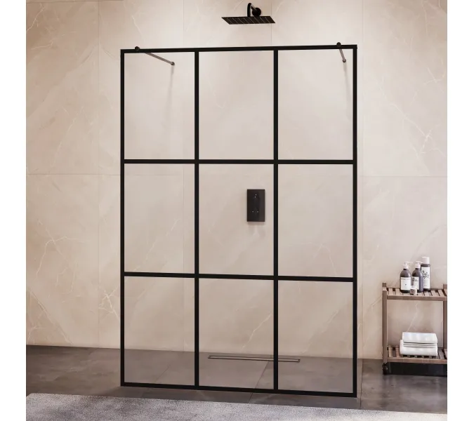 Душевая перегородка RGW WA-018B, Цвет стекла: прозрачное, Цвет профиля (вариация): Черный, Выбрать размер: 130, изображение 8