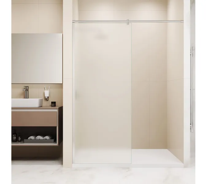 Перегородка для душа RGW WA-034 матовое/хром (8мм), Цвет стекла: матовое-сатинат, Цвет профиля (вариация): Хром, Выбрать размер: 90, изображение 4