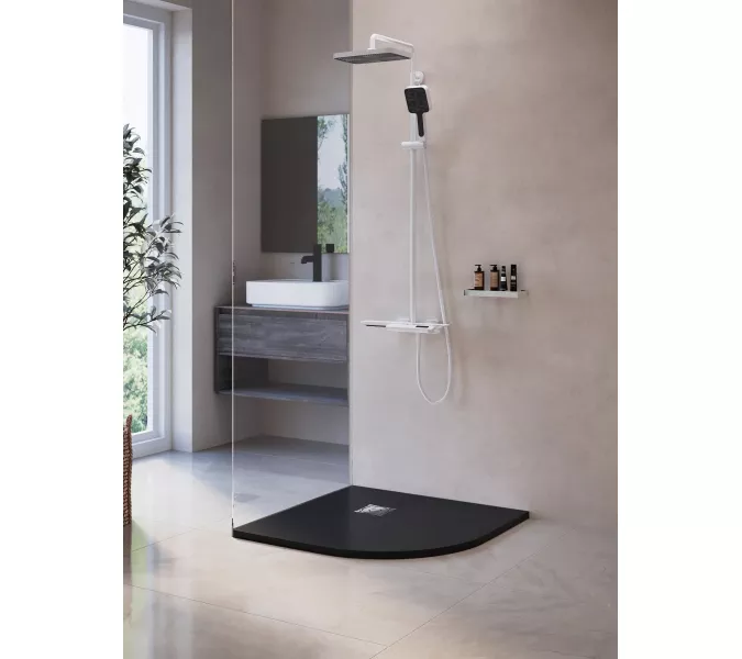 Душевой поддон полукруглый RGW ST/R-G Графит, Выбрать цвет: Графит, Выбрать размер: 1000х1000, изображение 2