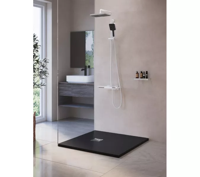 Душевой поддон квадратный RGW ST-G Графит, Выбрать цвет: Графит, Выбрать размер: 1000x1000, изображение 7