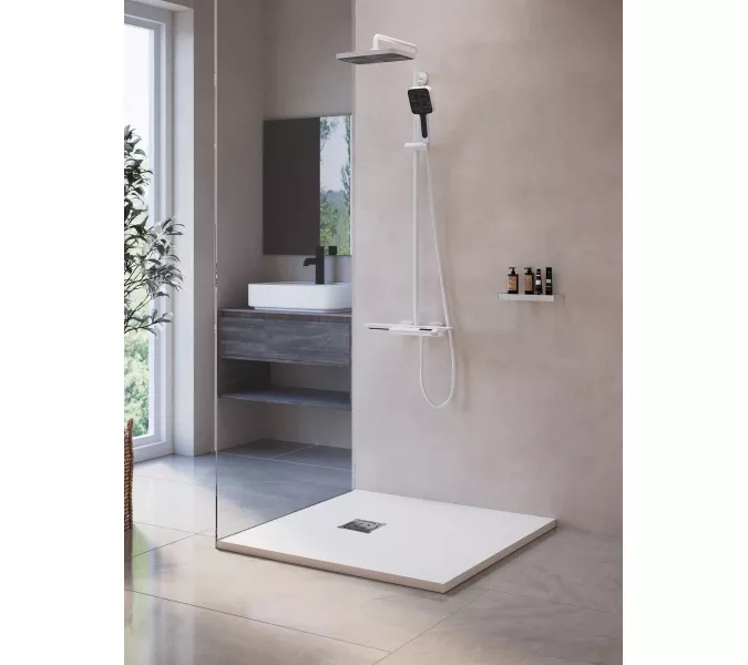 Душевой поддон квадратный RGW ST-W Белый, Выбрать цвет: Белый, Выбрать размер: 800x800, изображение 2