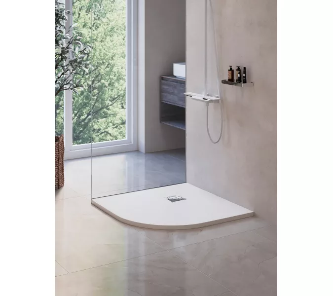 Душевой поддон полукруглый RGW ST/R-W Белый, Выбрать цвет: Белый, Выбрать размер: 900х900, изображение 8