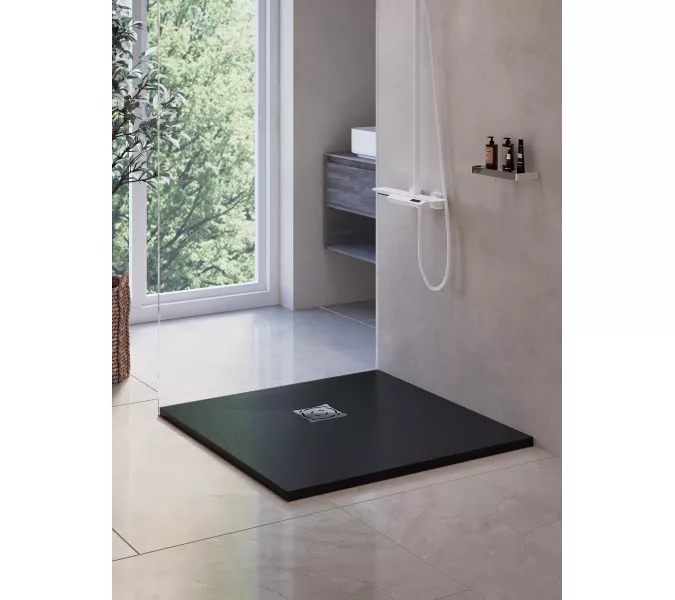 Душевой поддон квадратный RGW ST-G Графит, Выбрать цвет: Графит, Выбрать размер: 1000x1000, изображение 8