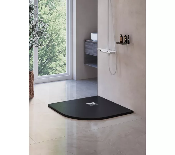 Душевой поддон полукруглый RGW ST/R-G Графит, Выбрать цвет: Графит, Выбрать размер: 1000х1000, изображение 7