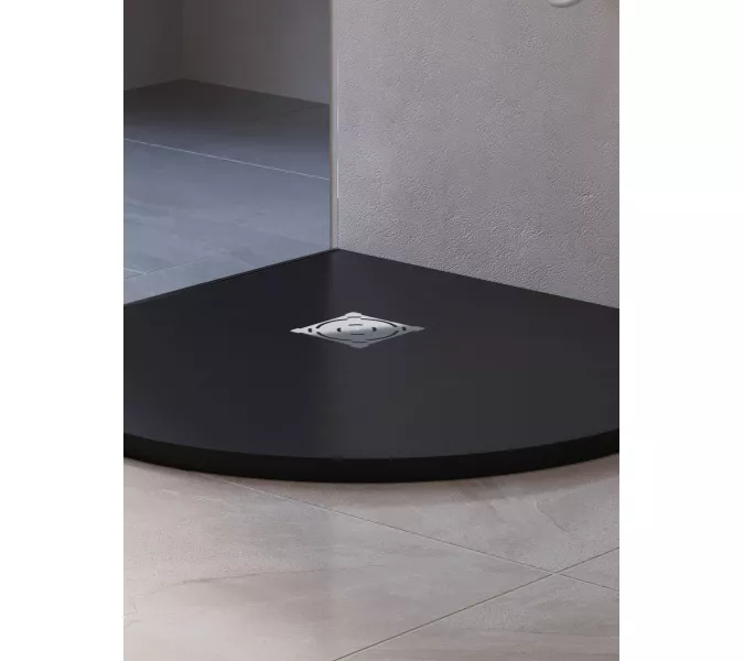 Душевой поддон полукруглый RGW ST/R-G Графит, Выбрать цвет: Графит, Выбрать размер: 1000х1000, изображение 9