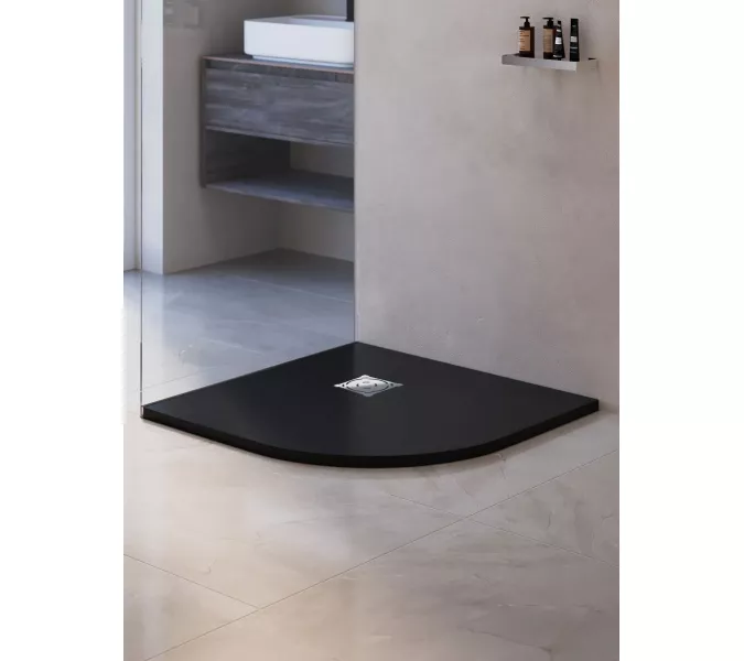 Душевой поддон полукруглый RGW ST/R-G Графит, Выбрать цвет: Графит, Выбрать размер: 1000х1000, изображение 14