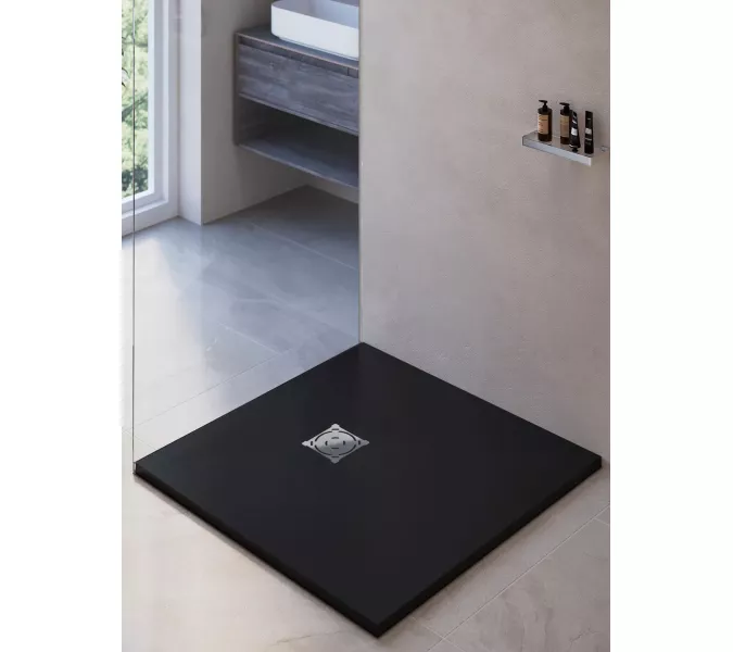 Душевой поддон квадратный RGW ST-G Графит, Выбрать цвет: Графит, Выбрать размер: 1000x1000, изображение 11