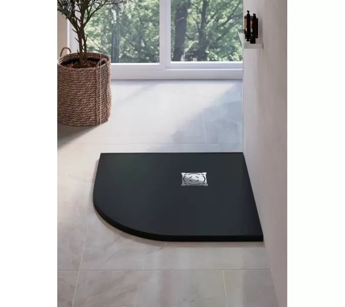 Душевой поддон полукруглый RGW ST/R-G Графит, Выбрать цвет: Графит, Выбрать размер: 1000х1000, изображение 13