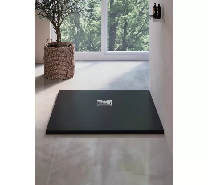 Душевой поддон квадратный RGW ST-G Графит, Выбрать цвет: Графит, Выбрать размер: 1000x1000, изображение 10