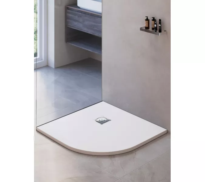 Душевой поддон полукруглый RGW ST/R-W Белый, Выбрать цвет: Белый, Выбрать размер: 900х900, изображение 9