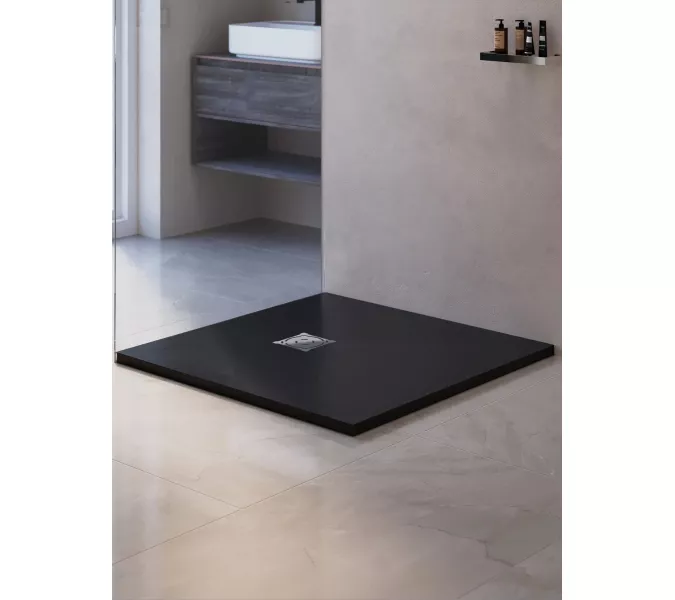 Душевой поддон квадратный RGW ST-G Графит, Выбрать цвет: Графит, Выбрать размер: 1000x1000, изображение 12