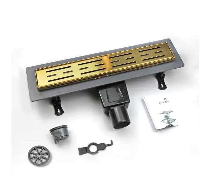 Душевой лоток RGW Drain Leo-30 золото, Выбрать цвет: Золото, Выбрать размер: 40, изображение 11