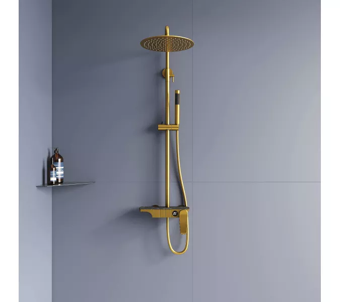 Душевая стойка RGW SP-33G, Выбрать цвет: Золото, изображение 3