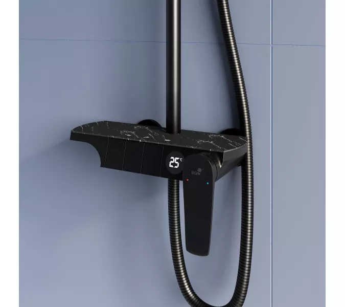Душевая стойка RGW SP-33B, Выбрать цвет: Черный, изображение 11