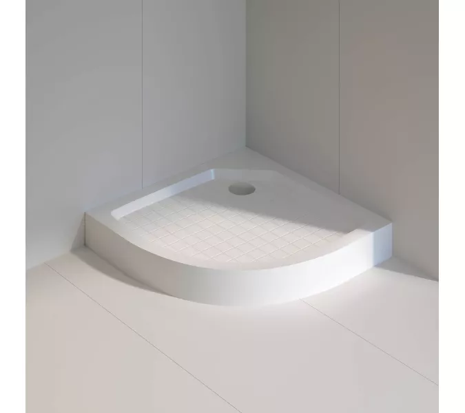 Душевой поддон полукруглый RGW SMC/R W Белый, Выбрать размер: 80х80, изображение 9