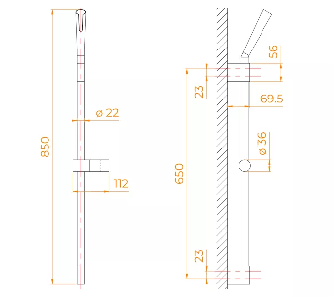 Душевая штанга поворотная RGW SP-253, изображение 5
