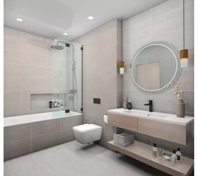 Керамогранит Storm_GT Светло-серый 30x60, Выбрать цвет: Светло-серый, изображение 7