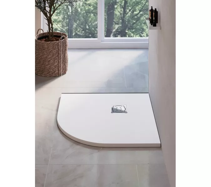 Душевой поддон полукруглый RGW ST/R-W Белый, Выбрать цвет: Белый, Выбрать размер: 900х900, изображение 15