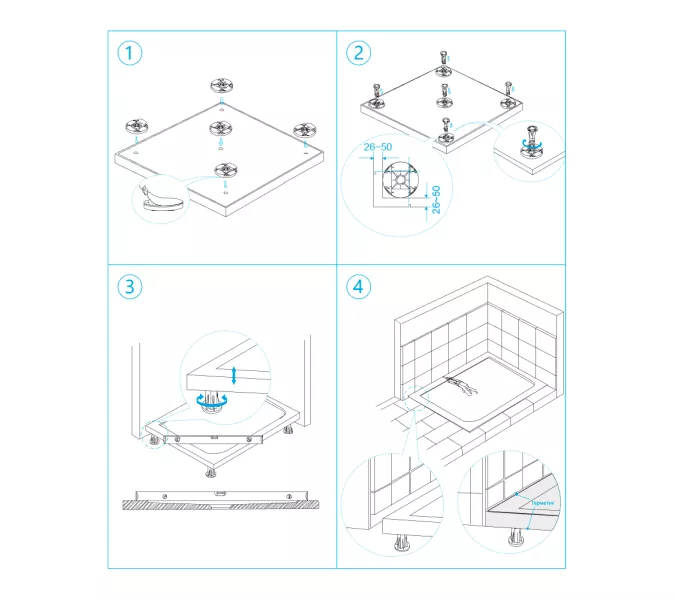 Душевой поддон прямоугольный RGW ST-G, Выбрать цвет: Графит, Выбрать размер: 700x1100, изображение 24
