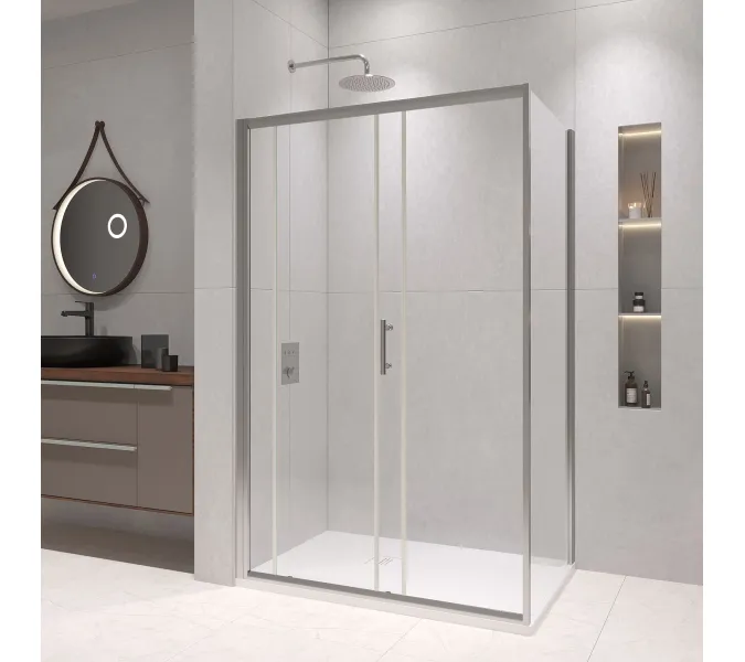 Душевой уголок  RGW PA-145, Цвет стекла: прозрачное, Цвет профиля (вариация): Хром, Выбрать размер: 800x1400, изображение 4
