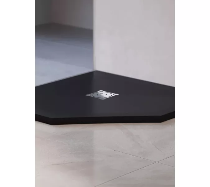 Душевой поддон трапеция RGW ST/T-G Графит, Выбрать цвет: Графит, Выбрать размер: 900x900, изображение 8