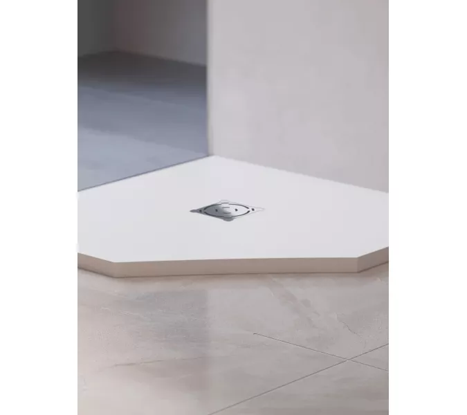 Душевой поддон трапеция RGW ST/T-W Белый, Выбрать цвет: Белый, Выбрать размер: 900x900, изображение 7