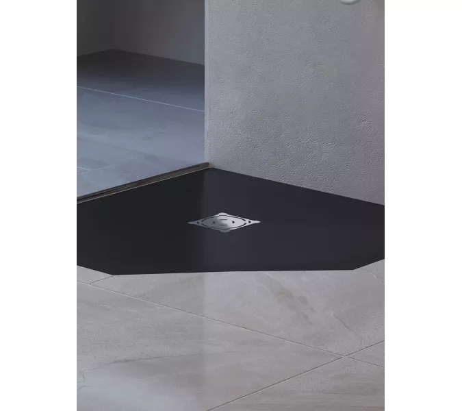 Душевой поддон трапеция RGW ST/T-G Графит, Выбрать цвет: Графит, Выбрать размер: 900x900, изображение 9