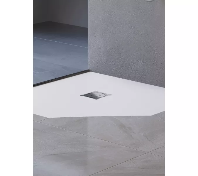 Душевой поддон трапеция RGW ST/T-W Белый, Выбрать цвет: Белый, Выбрать размер: 900x900, изображение 8