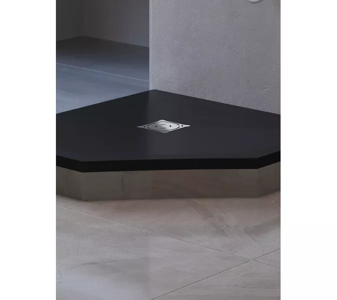 Душевой поддон трапеция RGW ST/T-G Графит, Выбрать цвет: Графит, Выбрать размер: 900x900, изображение 10