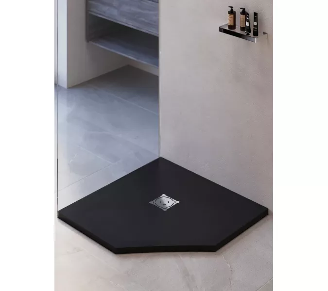 Душевой поддон трапеция RGW ST/T-G Графит, Выбрать цвет: Графит, Выбрать размер: 900x900, изображение 12