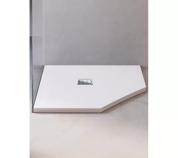 Душевой поддон трапеция RGW ST/T-W Белый, Выбрать цвет: Белый, Выбрать размер: 900x900, изображение 11