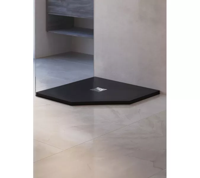 Душевой поддон трапеция RGW ST/T-G Графит, Выбрать цвет: Графит, Выбрать размер: 900x900, изображение 7