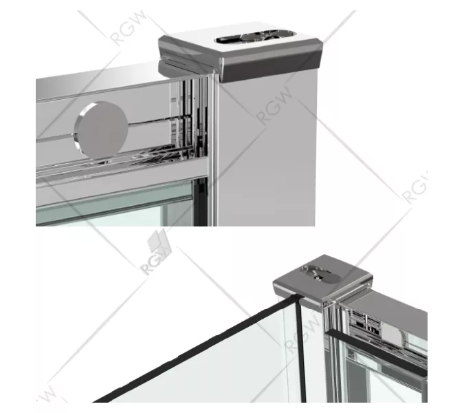 Душевой уголок RGW CL-44, Цвет стекла: прозрачное, Цвет профиля (вариация): Хром, Выбрать размер: 800x1000, изображение 7