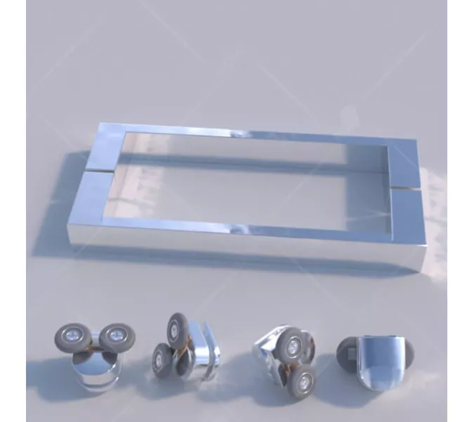 Душевой уголок RGW CL-54, Цвет стекла: прозрачное, Цвет профиля (вариация): Хром, Выбрать размер: 800x800, изображение 8