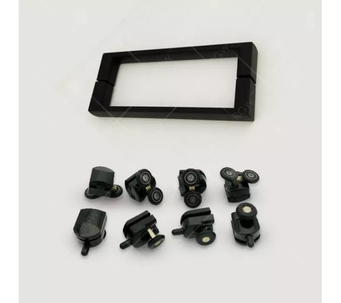 Душевой уголок RGW CL-34B, Цвет стекла: прозрачное, Цвет профиля: Черный, Выбрать размер: 900x900, изображение 9