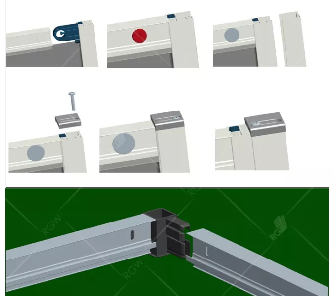 Душевой уголок RGW CL-34B, Цвет стекла: прозрачное, Цвет профиля: Черный, Выбрать размер: 800x800, изображение 7