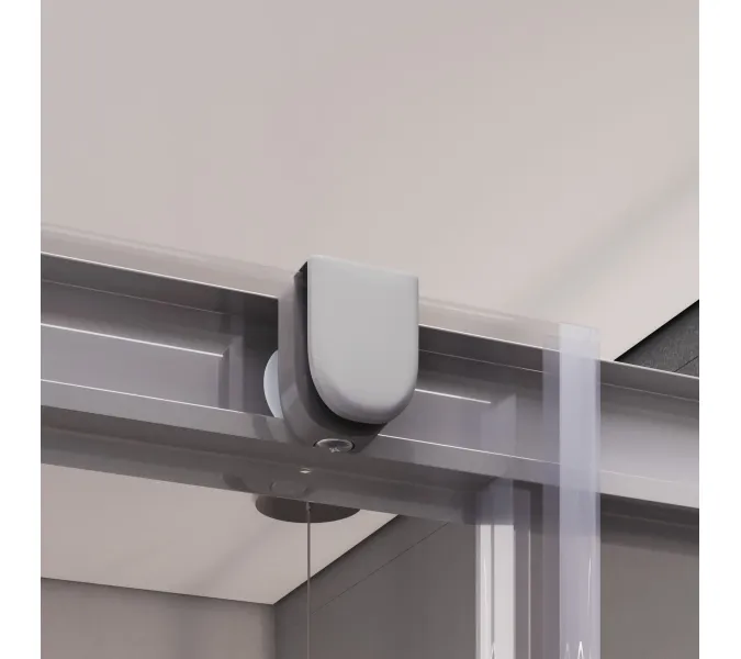 Душевой уголок Dolphin TN-31, Цвет стекла: прозрачное, Цвет профиля (вариация): Хром, Выбрать размер: 800x800, изображение 6