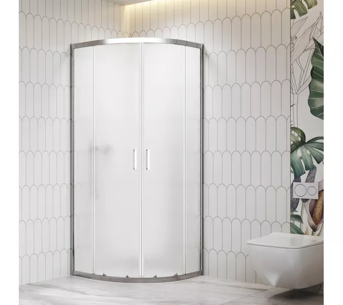 Душевой уголок RGW CL-56 рифленое/хром, Цвет стекла: рифленое, Цвет профиля: Хром, Выбрать размер: 900x900, изображение 3